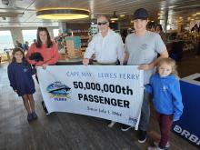 50 Millionth Passenger aboard MV New Jersey